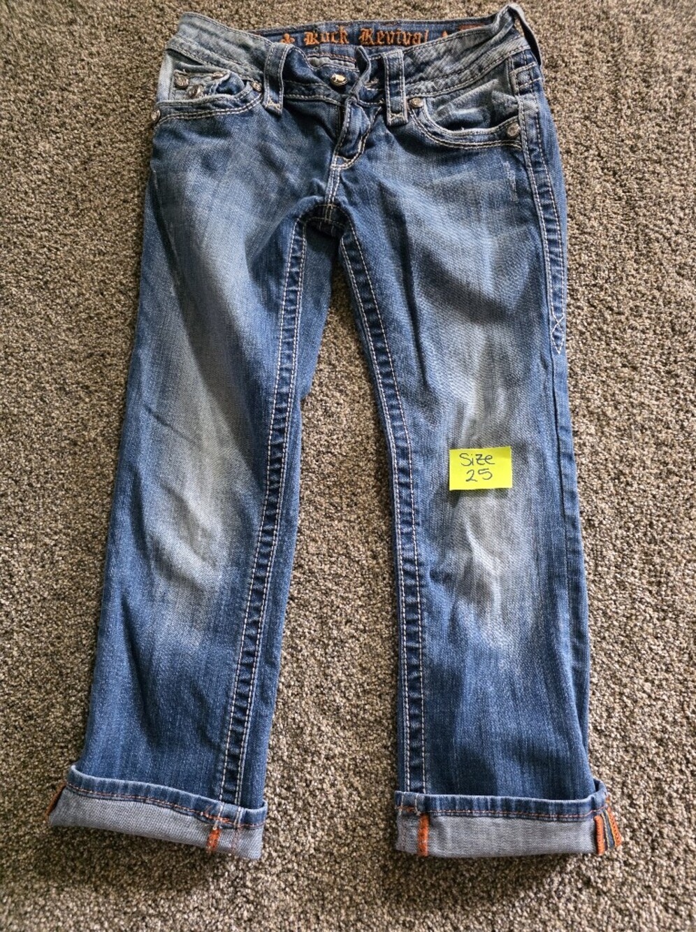 Rock Revival Women's Blue Cropped Capris